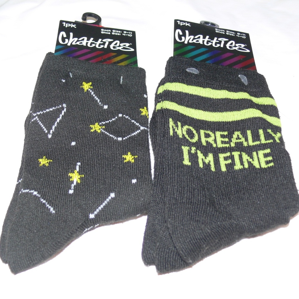 WOMENS GIRLS 2 PAIRS CHATTIES SOCKS SZ 9-11